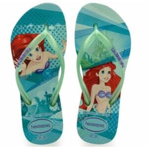 HAVAIANAS NEW Girls Size 3 3Y Disney Little Mermaid Ariel Kids Flip Flop Sandals